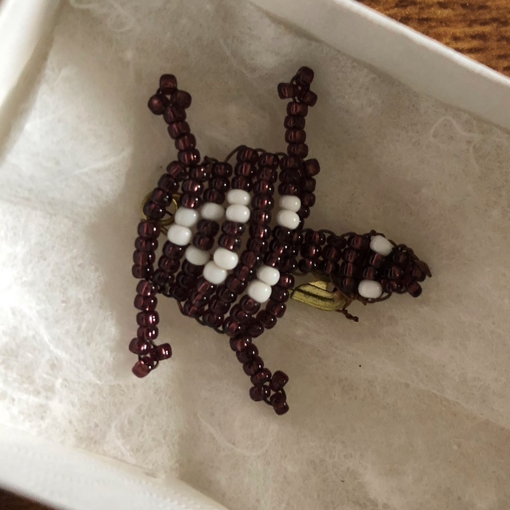 Museum of Anthropology beaded lizard pin